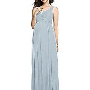 Dessy blue mist maternity dress never worn